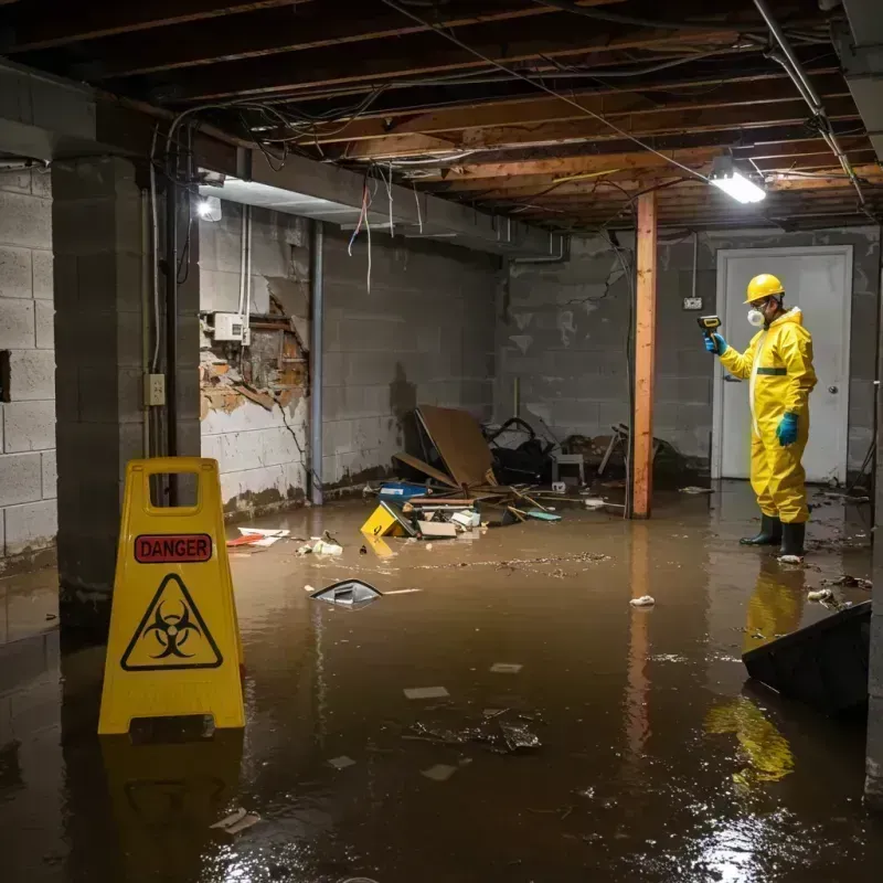 Flooded Basement Electrical Hazard in Morgan County, IL Property